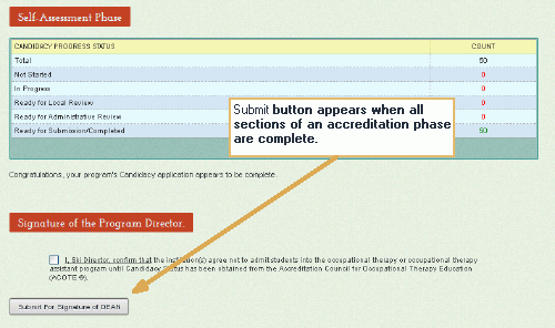 ACOTE submission button on the home page ACOTE_submit_home